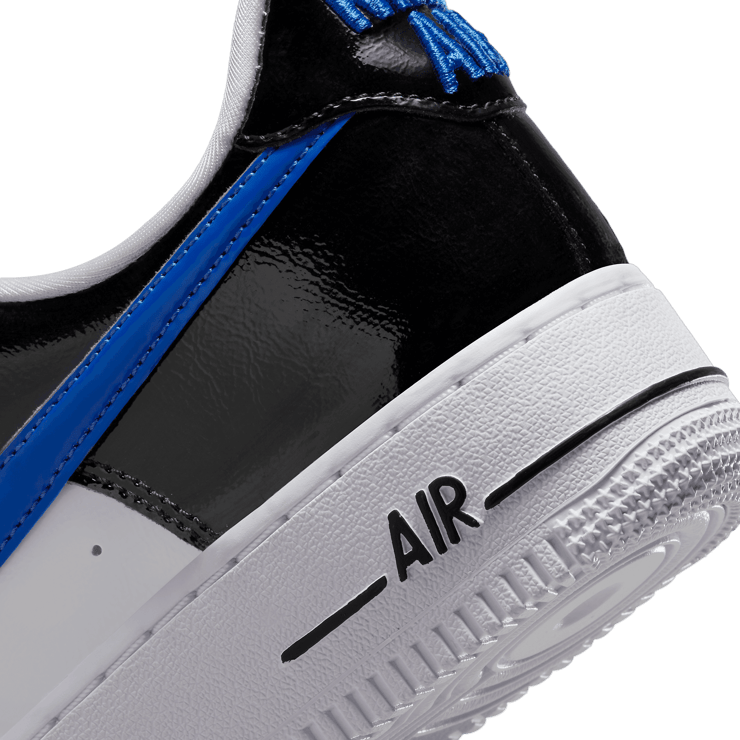 Nike Air Force 1 Low Patent White Black Blue (W) Angle 5