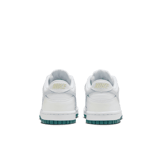 Nike Dunk Low White Silver Green (GS) Angle 3