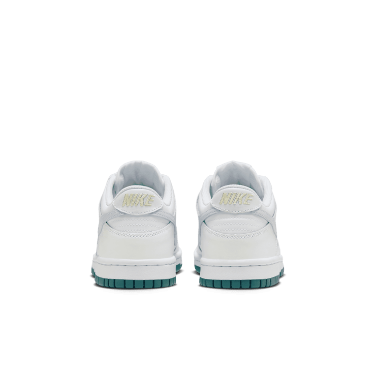 Nike Dunk Low White Silver Green (GS) Angle 3