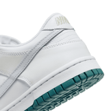 Nike Dunk Low White Silver Green (GS) Angle 5