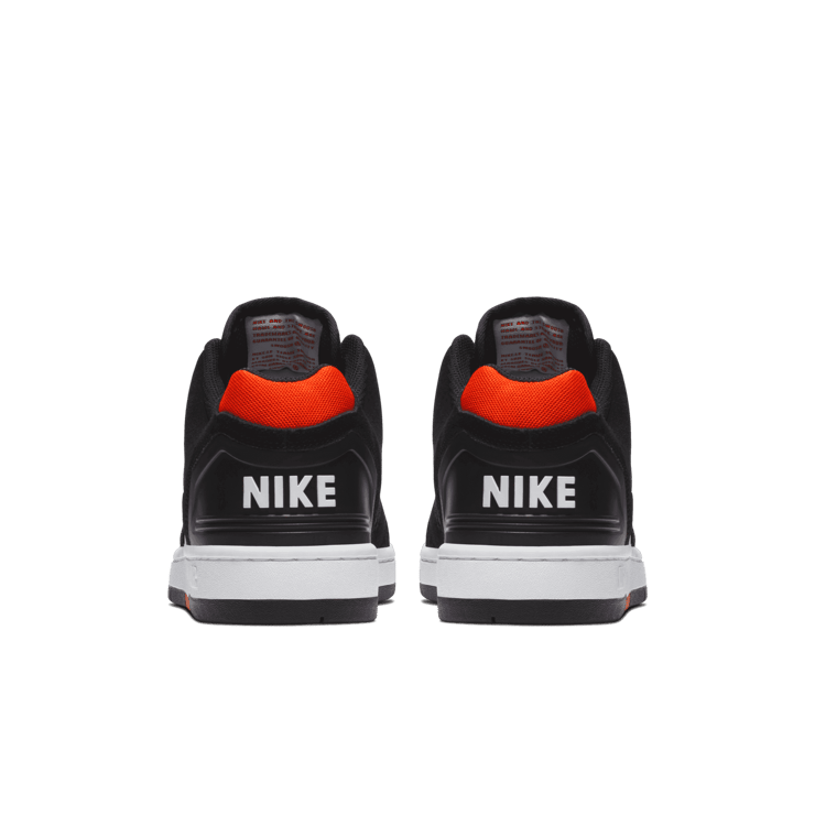 Nike SB Air Force 2 Low Black White Habanero Red Angle 3