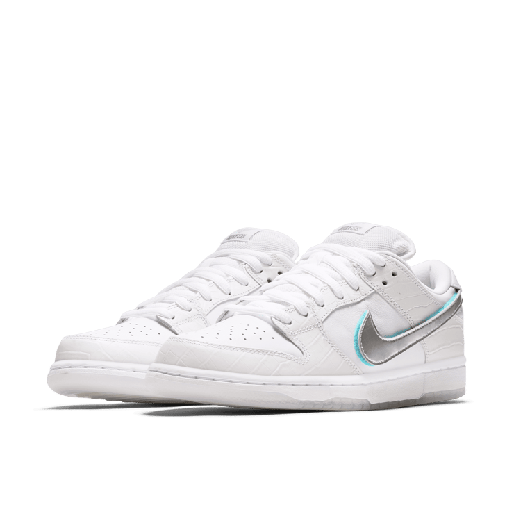 Nike sb dunk low diamond white sales