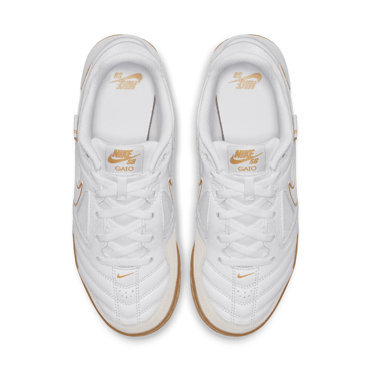 Nike SB Gato White Metallic Gold Angle 1