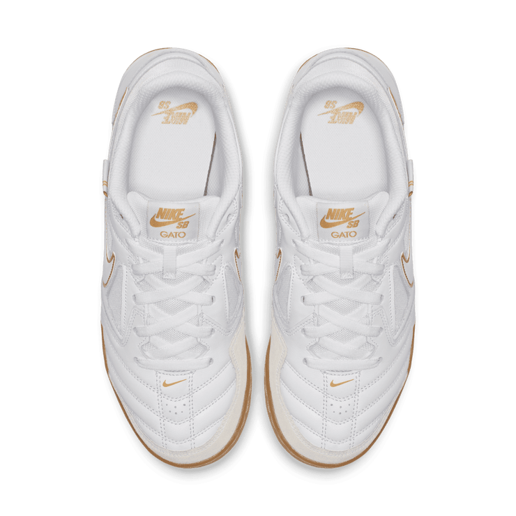 Nike SB Gato White Metallic Gold Angle 1