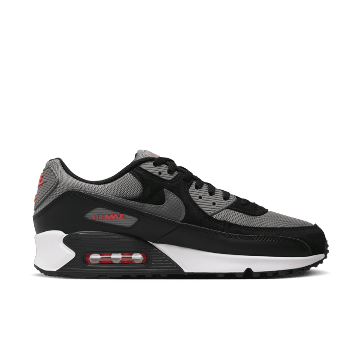 Nike Air Max 90 Black Flat Pewter Picante Red FD0664-001