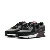 Nike Air Max 90 Black Flat Pewter Picante Red Angle 3
