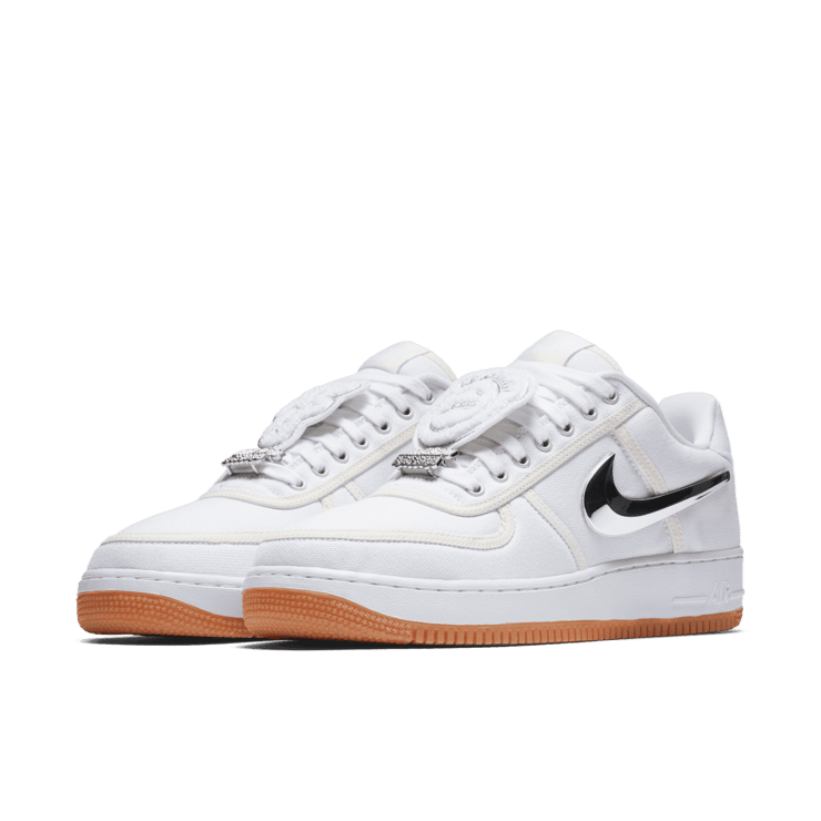 Nike Air Force 1 Low Travis Scott White Angle 2