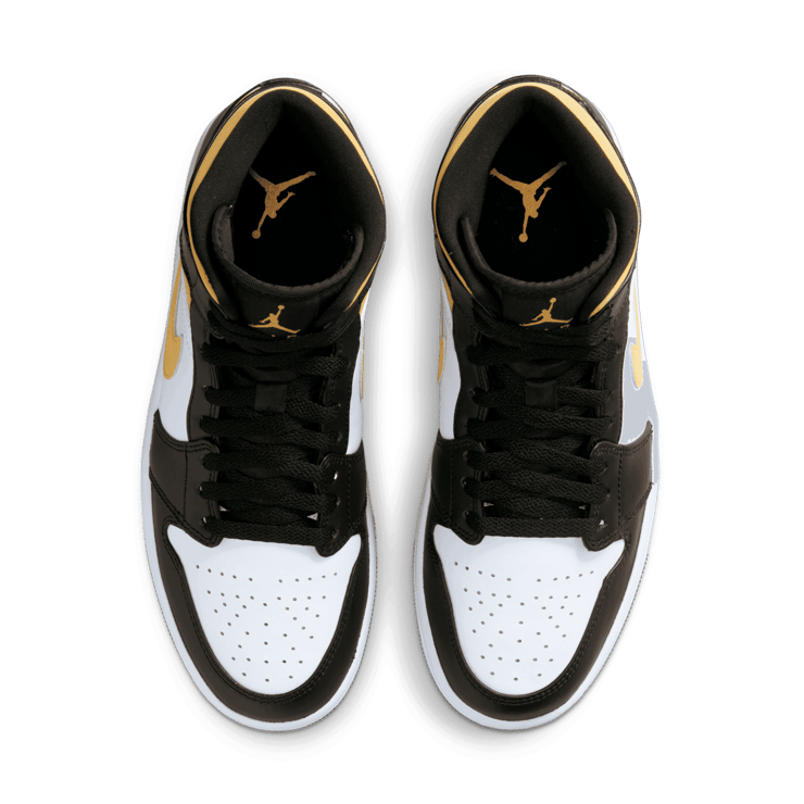 Jordan 1 Mid White Pollen Black Angle 1