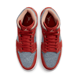 Jordan 1 Mid Denim Red Angle 1