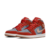 Jordan 1 Mid Denim Red Angle 2