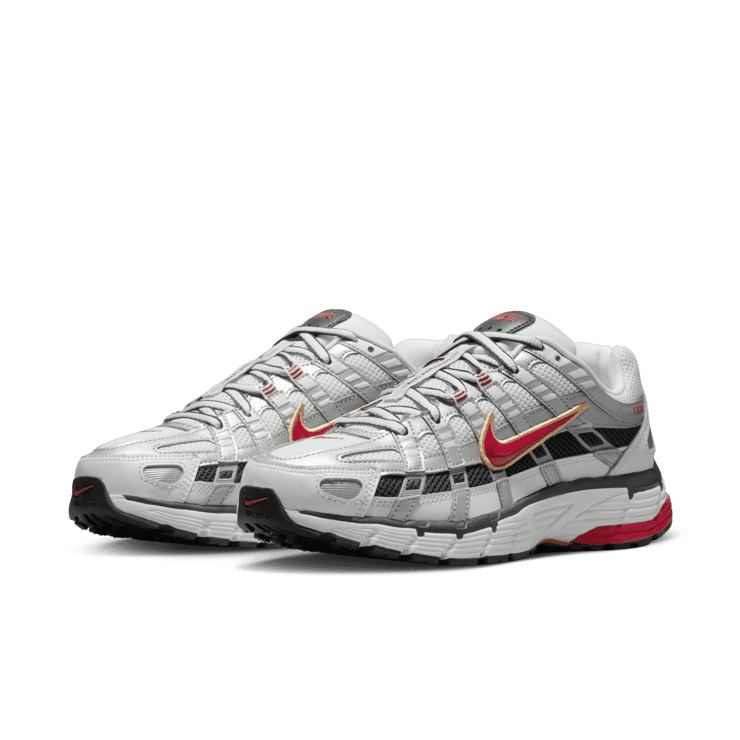 Nike P-6000 White Varsity Red Metallic Platinum (W) Angle 2