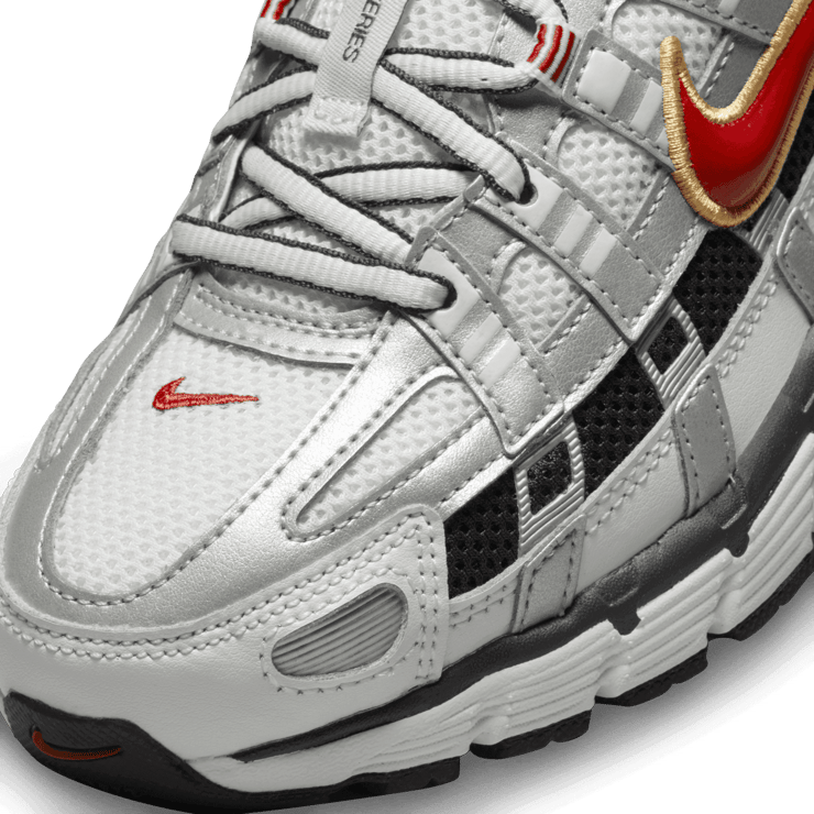 Nike P-6000 White Varsity Red Metallic Platinum (W) Angle 4