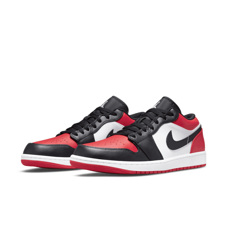 Jordan 1 Low Bred Toe Angle 2