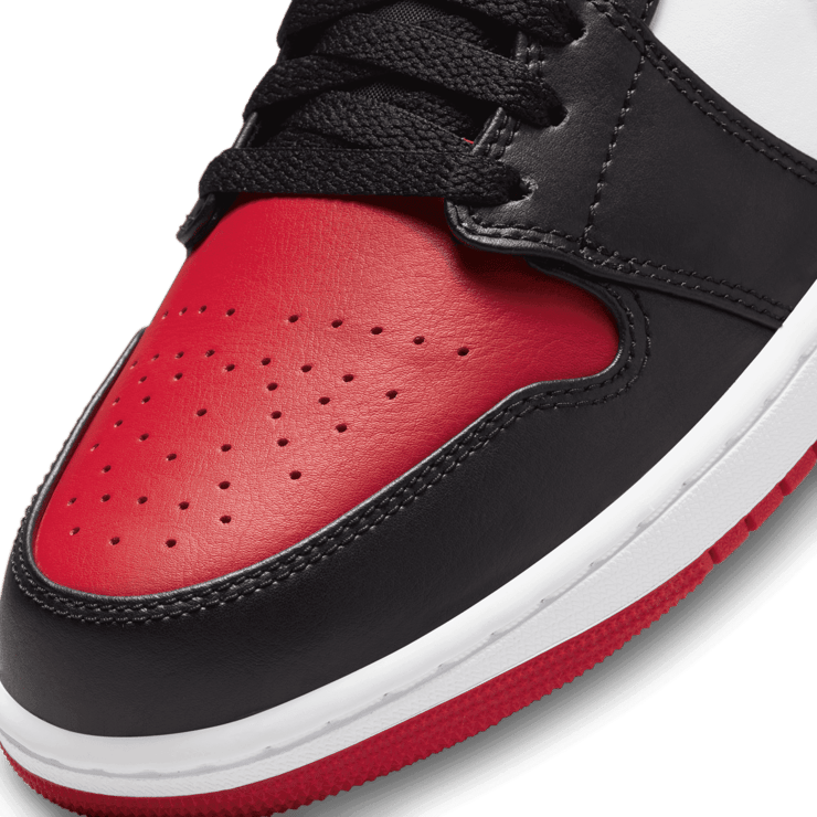 Jordan 1 Low Bred Toe Angle 4