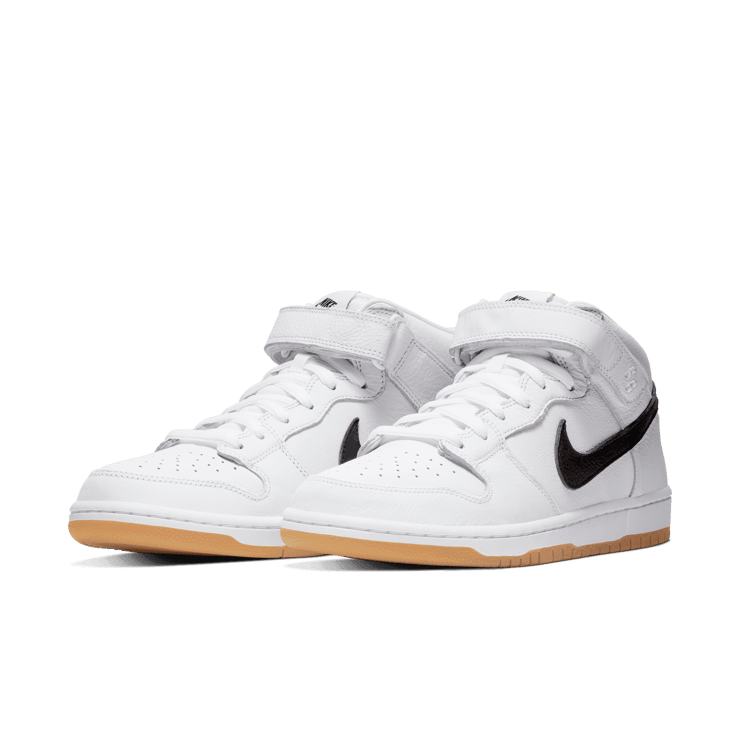 Nike SB Dunk Mid Orange Label White Angle 2