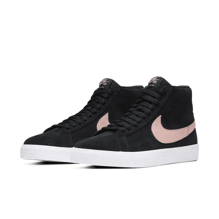Nike SB Blazer Mid Black Washed Coral Angle 0