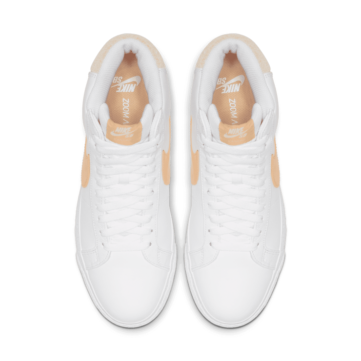 Nike SB Zoom Blazer Mid White Celestial Gold Angle 1