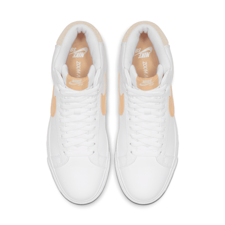 Nike SB Zoom Blazer Mid White Celestial Gold Angle 1