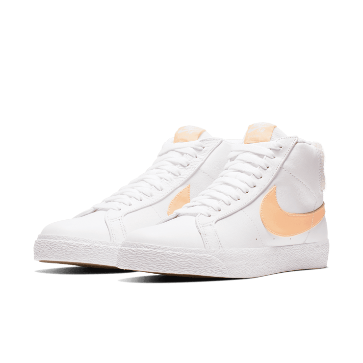 Nike SB Zoom Blazer Mid White Celestial Gold Angle 2