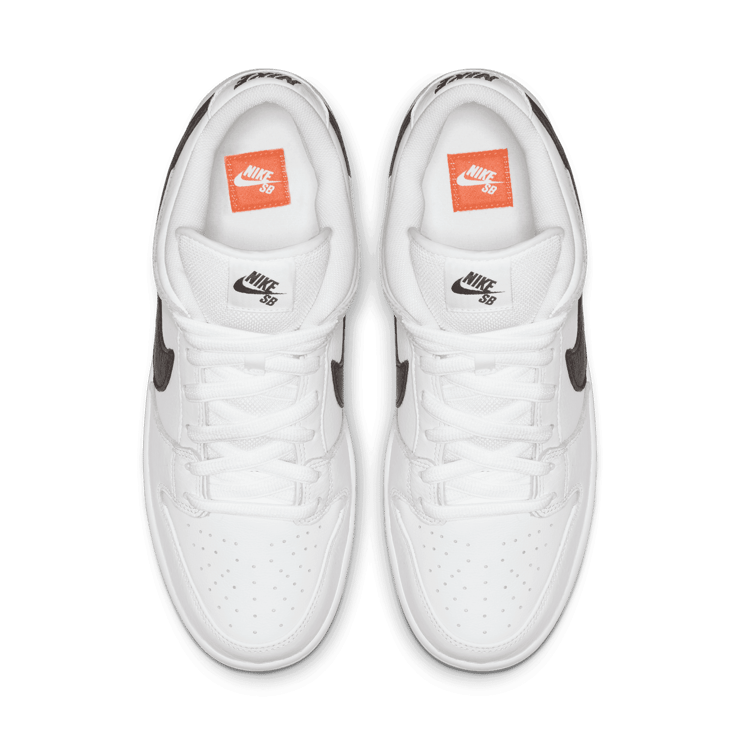 Nike SB Dunk Low Orange Label White Black Angle 1