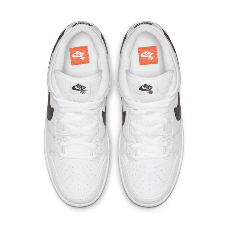 Nike SB Dunk Low Orange Label White Black Angle 1