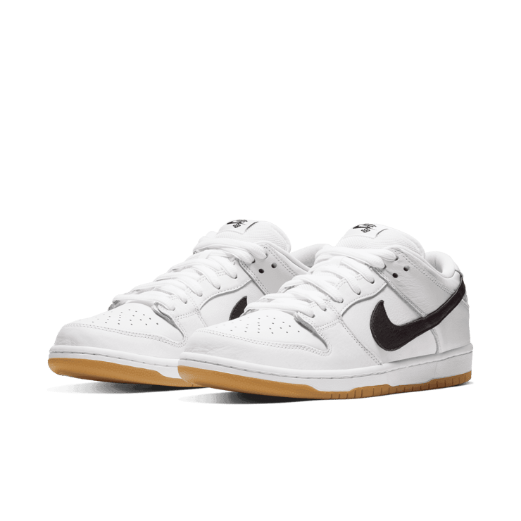 Nike SB Dunk Low Orange Label White Black Angle 2