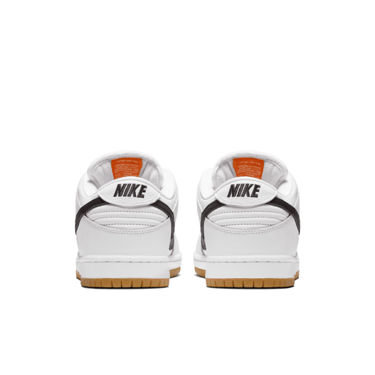 Nike SB Dunk Low Orange Label White Black Angle 3