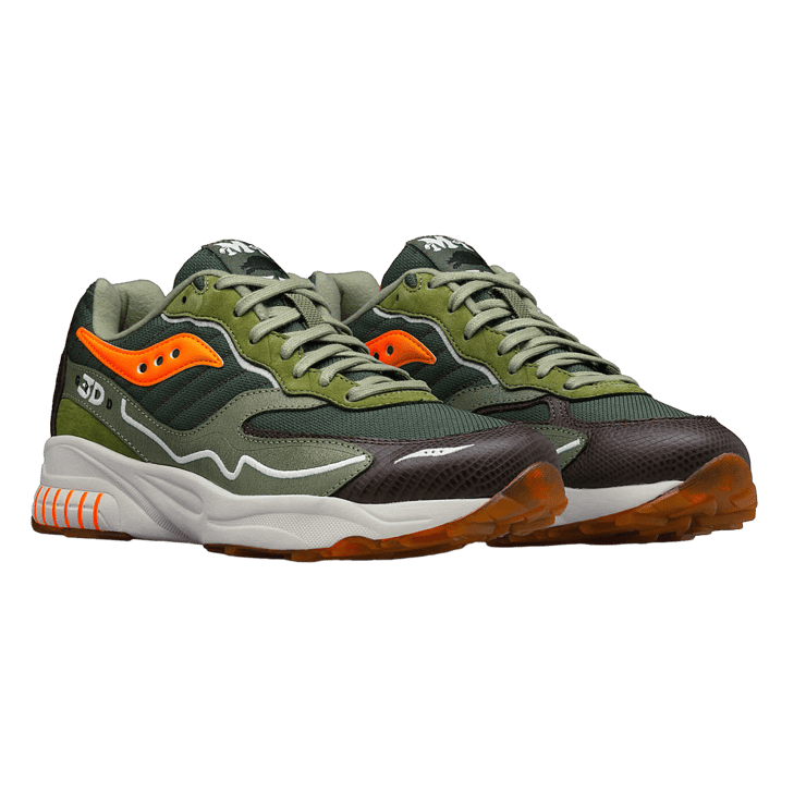 Saucony 3D Grid Hurricane Maybe Tomorrow Tortoise Angle 3