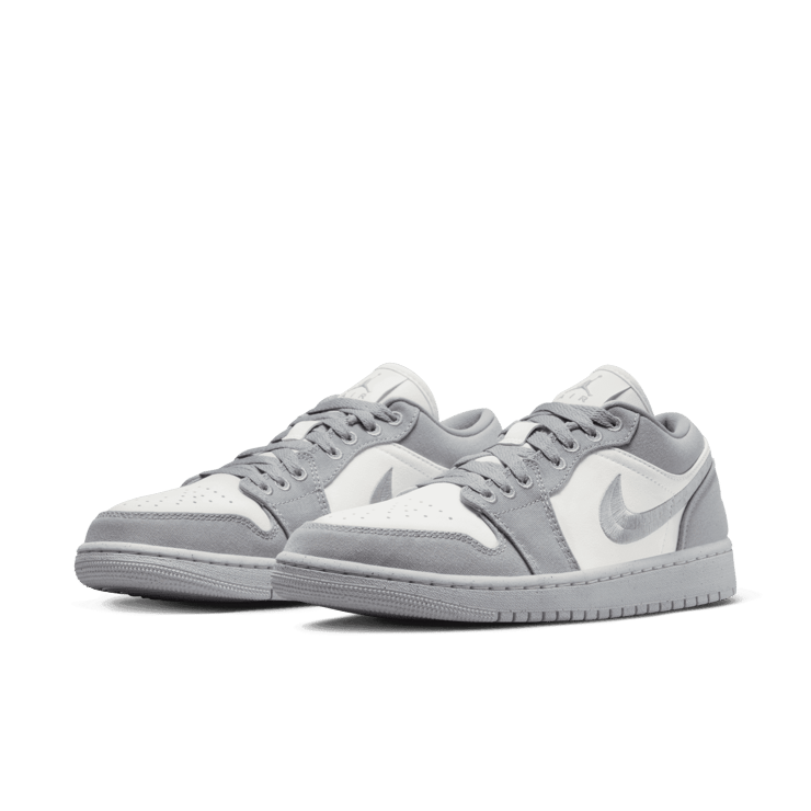 Air Jordan 1 Low SE Canvas Light Steel Grey (W) Angle 2