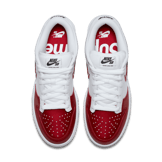 Nike SB Dunk Low Supreme Jewel Swoosh Red Angle 1