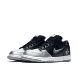 Nike SB Dunk Low Supreme Jewel Swoosh Silver Angle 2
