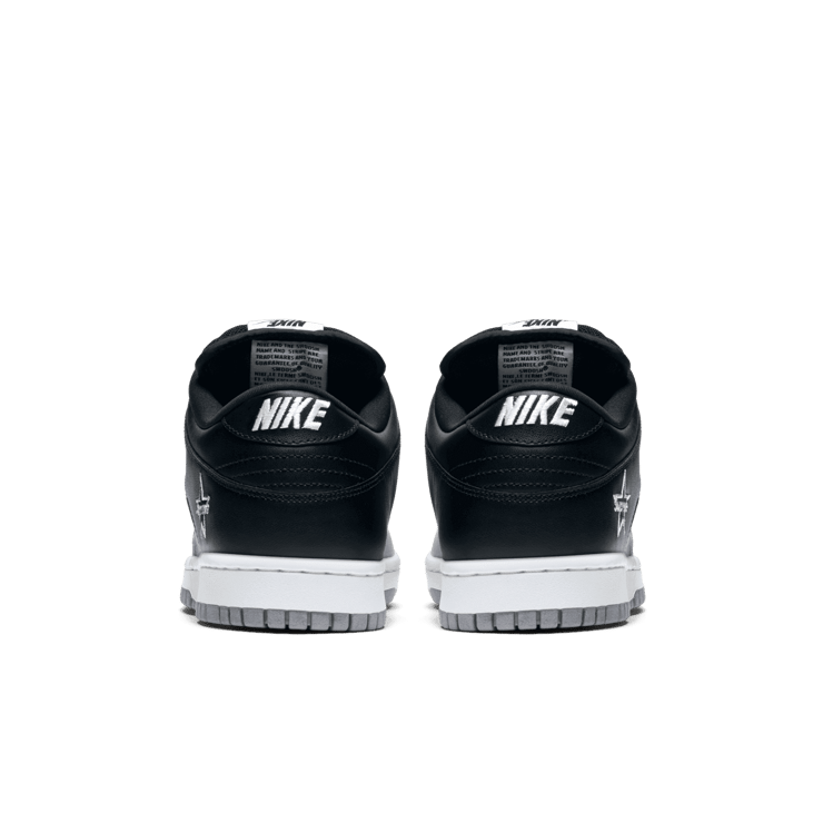 Nike SB Dunk Low Supreme Jewel Swoosh Silver Angle 3