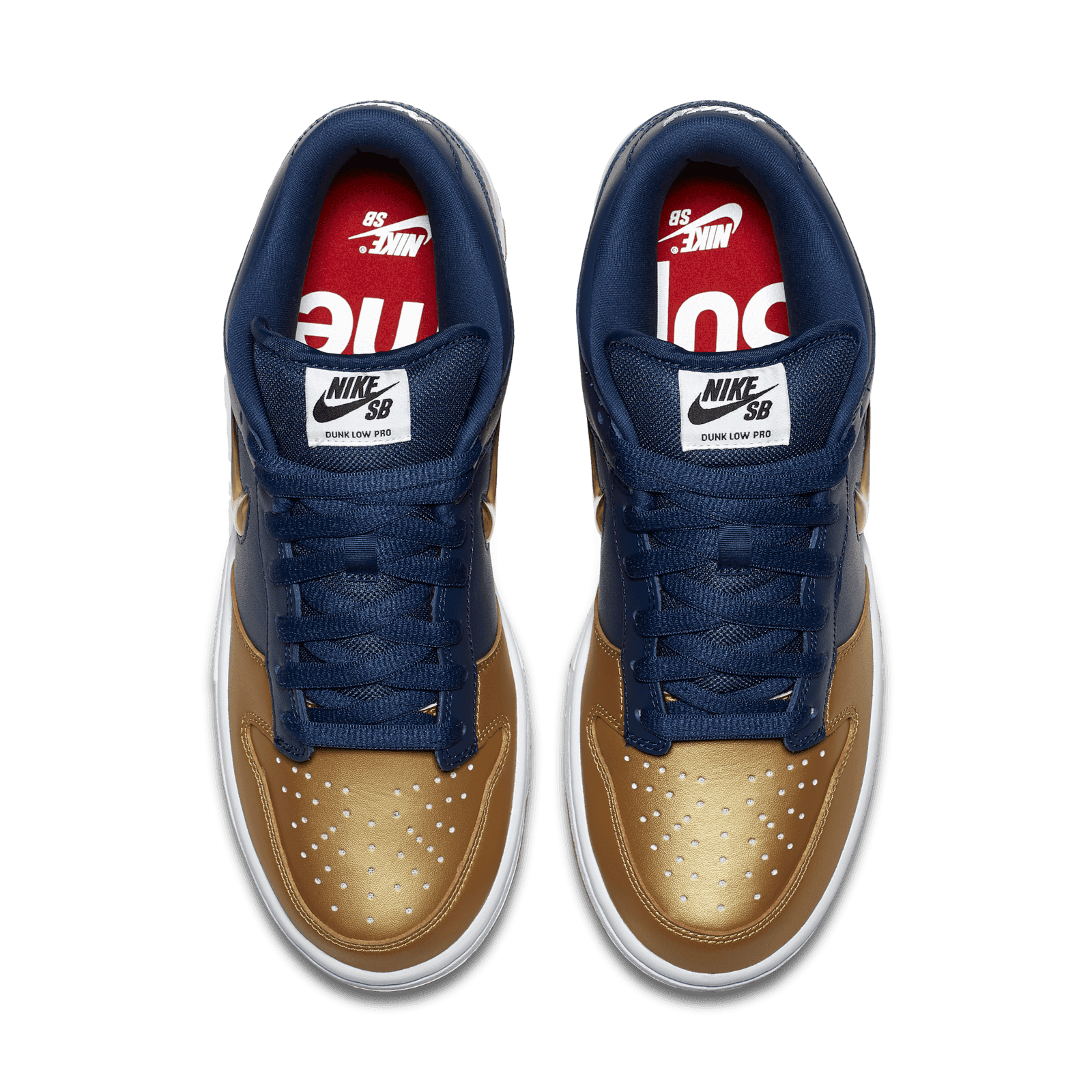 nike sb dunk low supreme gold