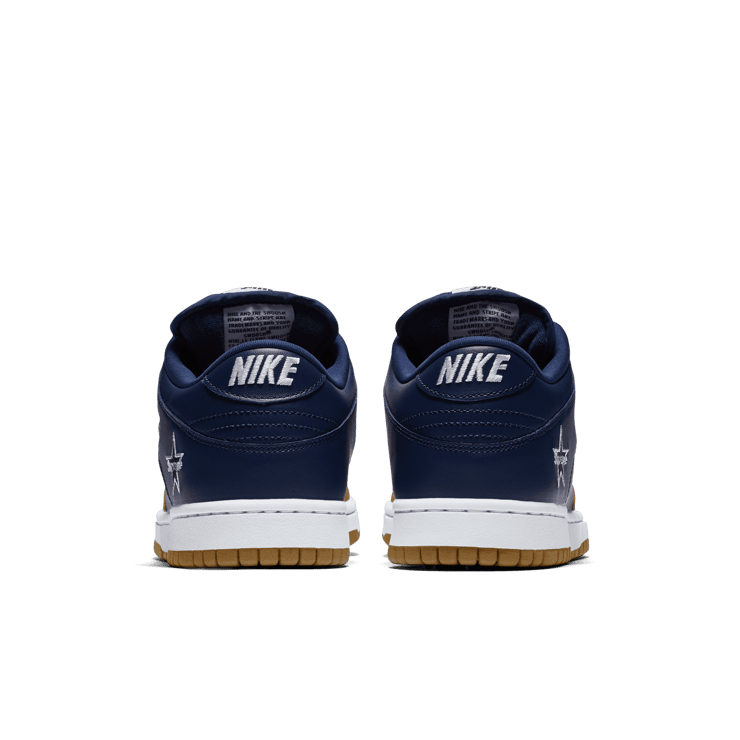 Nike SB Dunk Low Supreme Jewel Swoosh Gold Angle 3
