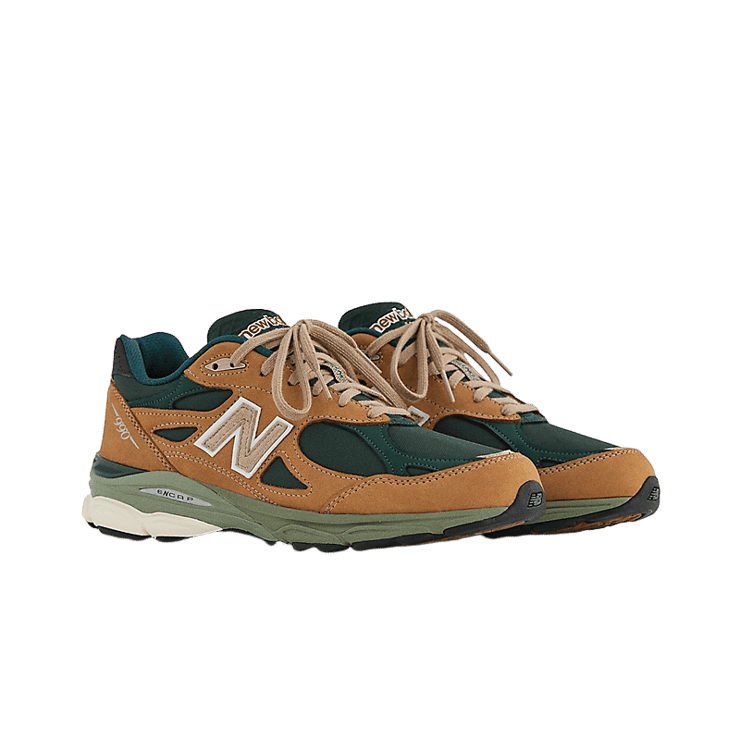 New Balance 990v3 Made in USA by Teddy Santis Brown Charcoal Angle 2