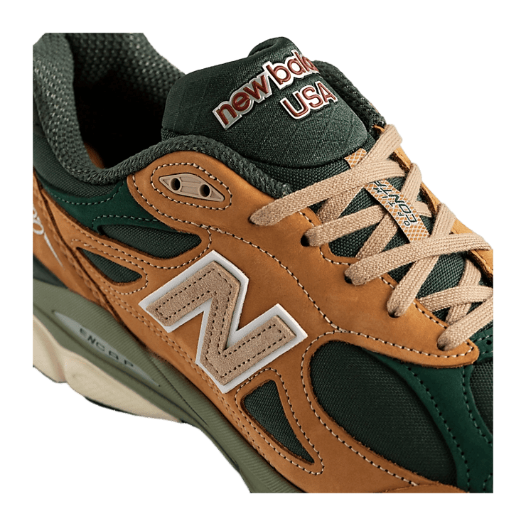 New Balance 990v3 Made in USA by Teddy Santis Brown Charcoal Angle 4