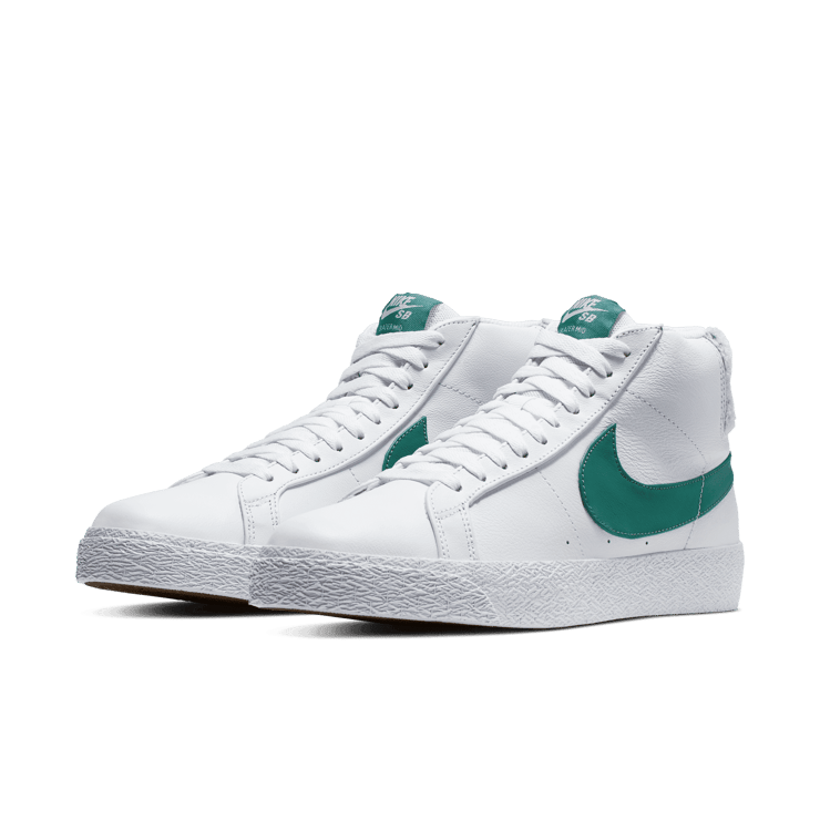 Nike SB Zoom Blazer Mid White Bicoastal Angle 2