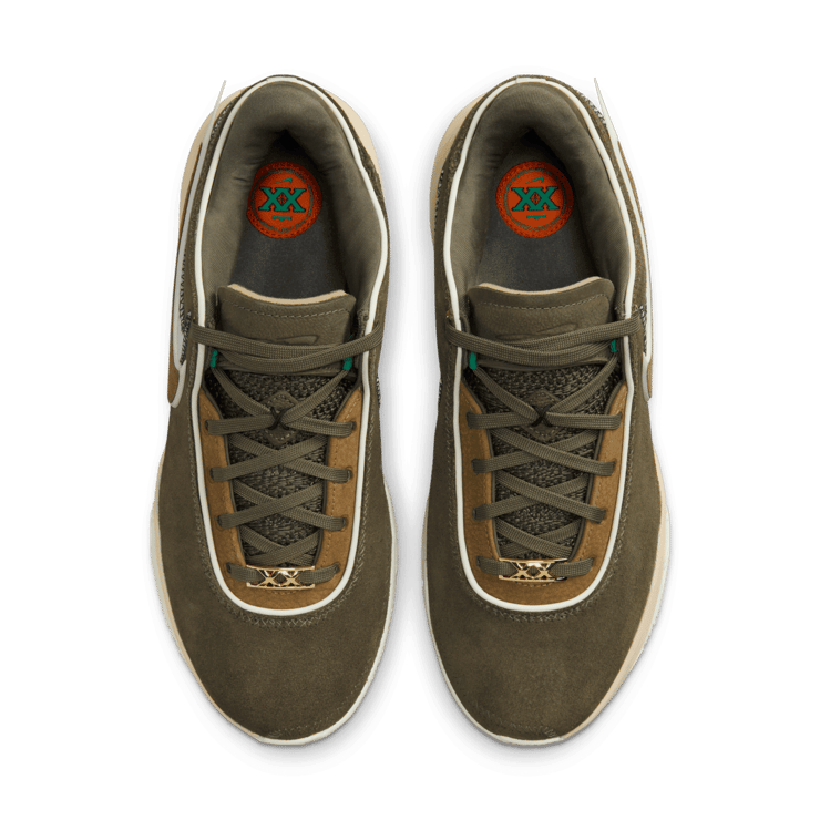 Nike LeBron 20 Olive Suede Angle 1