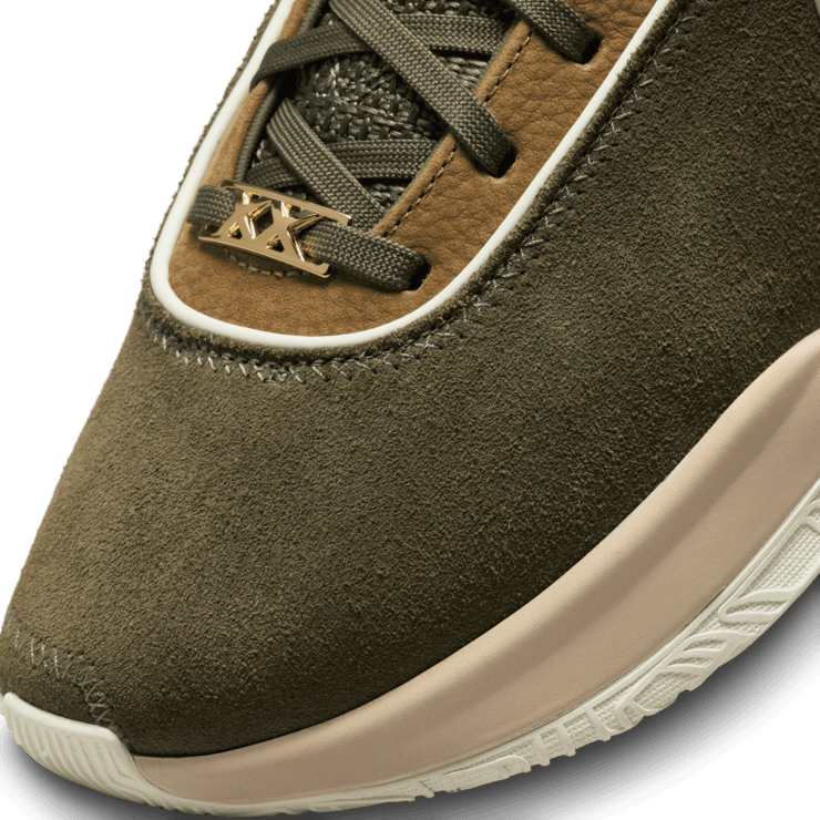 Nike LeBron 20 Olive Suede Angle 4