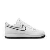 Nike Air Force 1 '07 Low Embroidered Swoosh White Black Angle 1