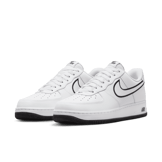Nike Air Force 1 '07 Low Embroidered Swoosh White Black Angle 3