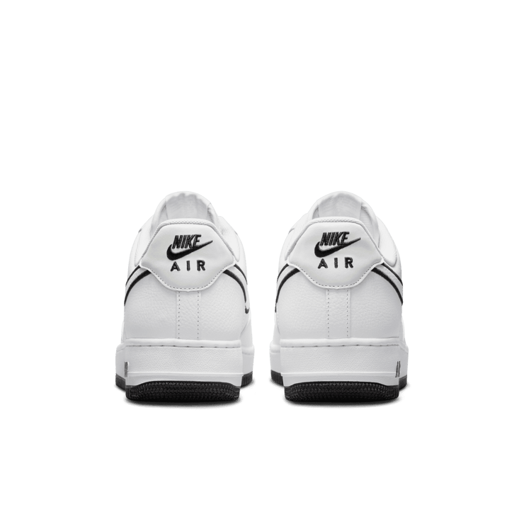 Nike Air Force 1 '07 Low Embroidered Swoosh White Black Angle 4
