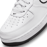 Nike Air Force 1 '07 Low Embroidered Swoosh White Black Angle 5