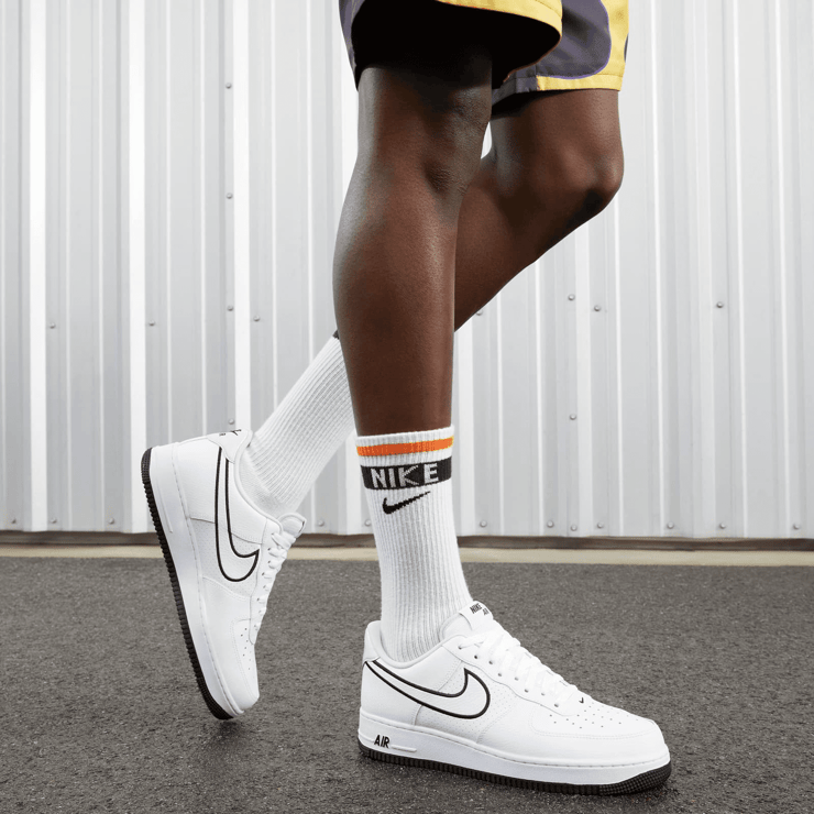 Nike Air Force 1 07 Low Embroidered Swoosh White Black FJ4211 100 Release Info