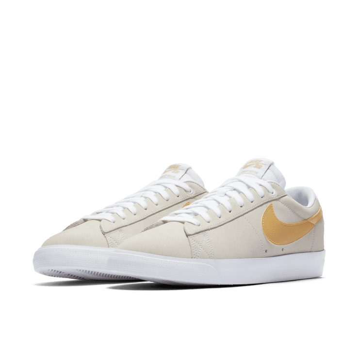 Nike SB Blazer Low GT Grey Yellow Angle 1