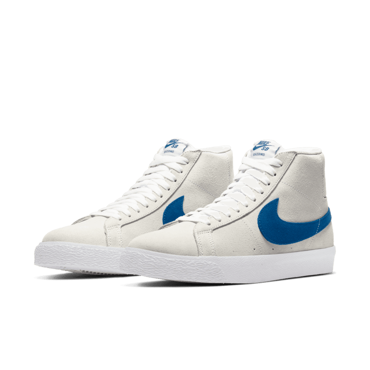 Nike SB Zoom Blazer Mid White Cerulean Angle 2