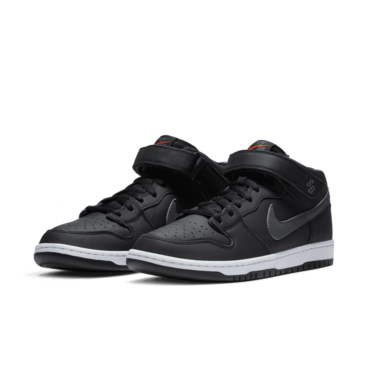 Nike SB Dunk Mid ISO Orange Label Black Dark Grey Angle 2