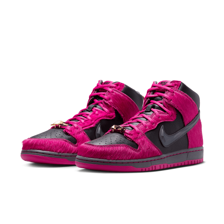 Nike SB Dunk High Run The Jewels Pink Angle 2