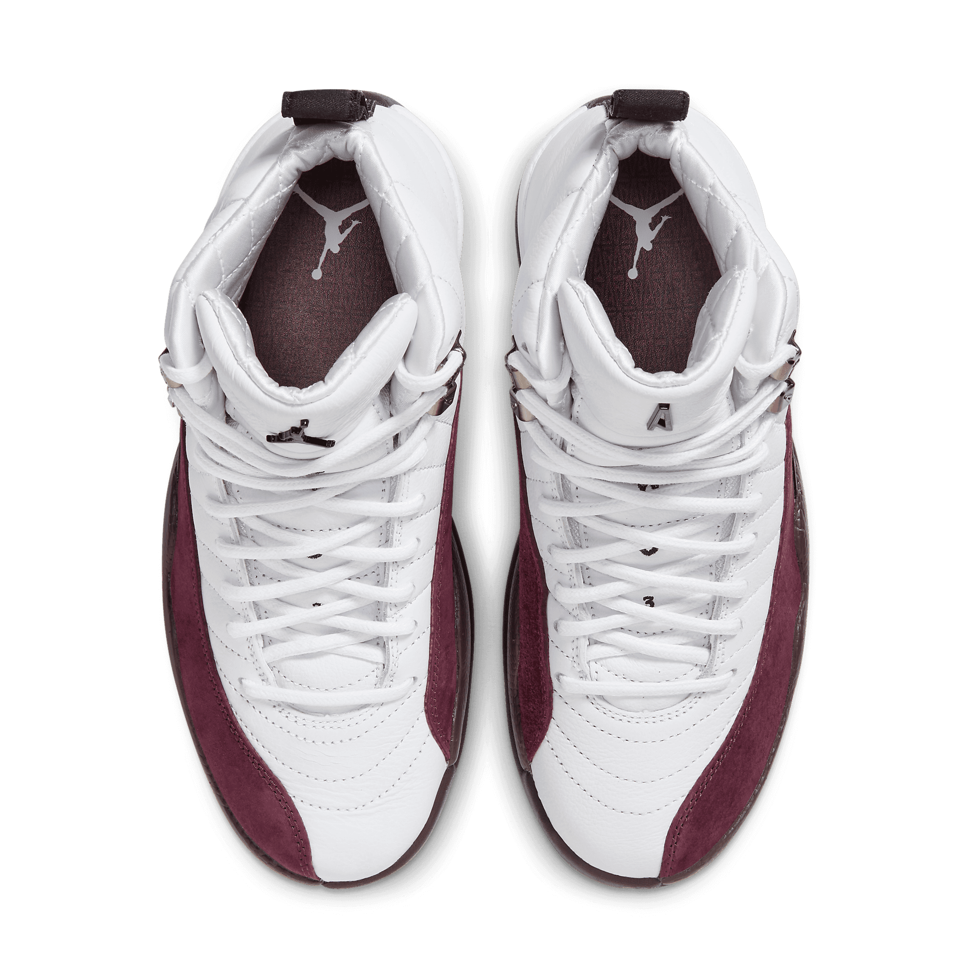 burgundy and white jordan 12