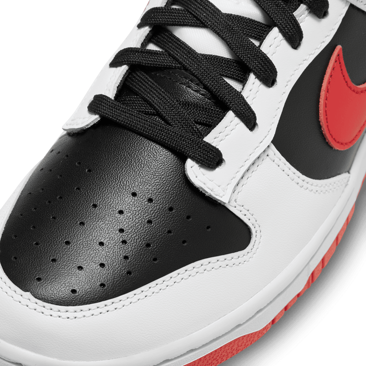 Nike Dunk Low Reverse White Black Red Angle 4